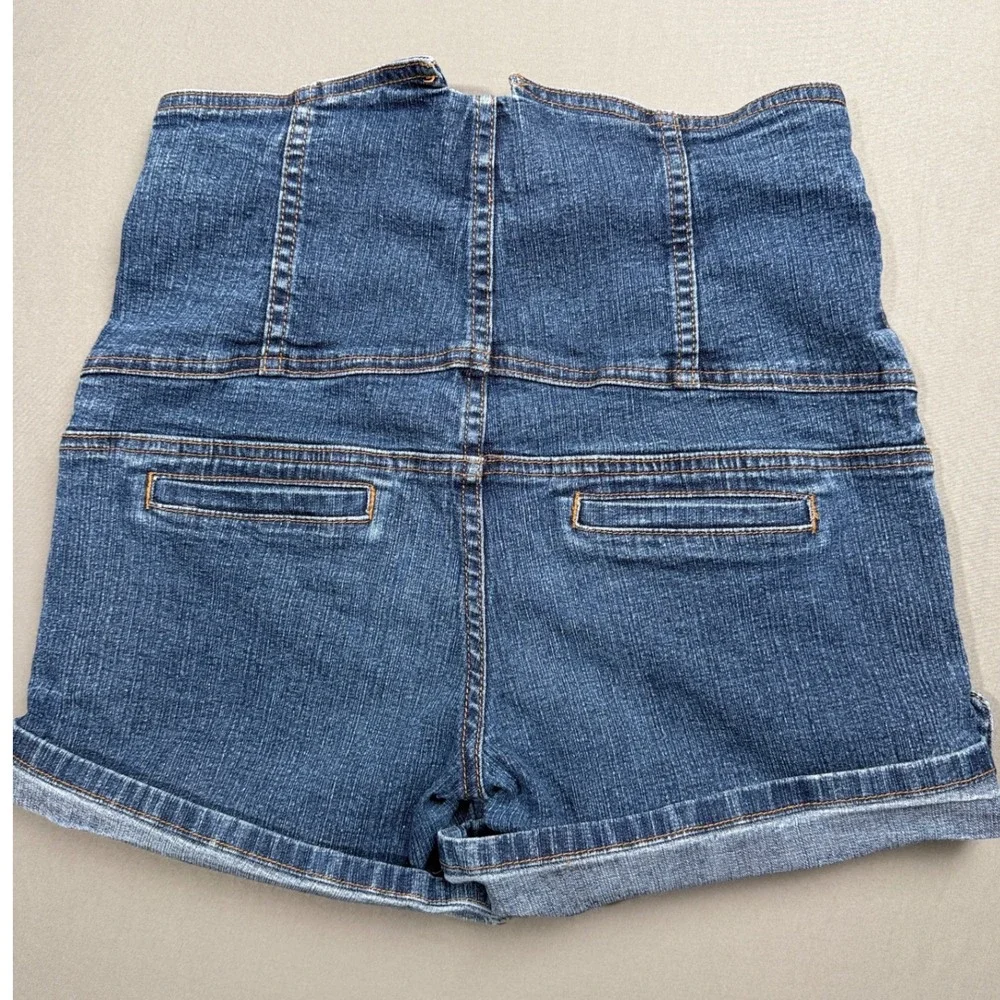 Hot Bottoms Denim Jean Shorts High‎ Waist Button Fly Juniors Size 11/12